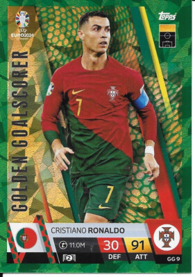 Topps Match Attax Euro 2024 Cristiano Ronaldo Green Golden