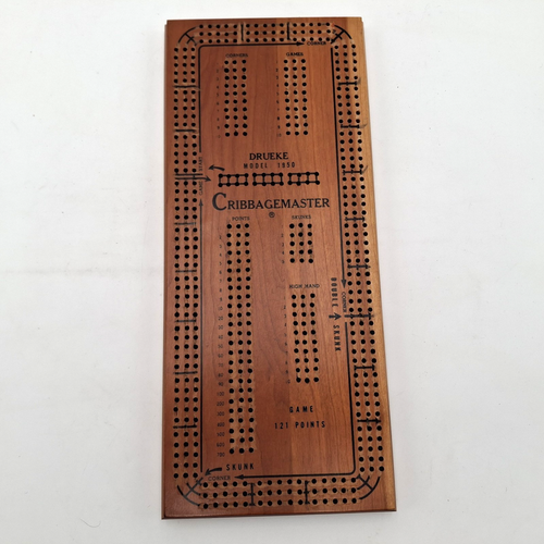 Drueke Once-A-Round 3 Track Cribbage Board Cribbagemaster Modell 1950 MODIFIZIERT - Bild 15 von 22
