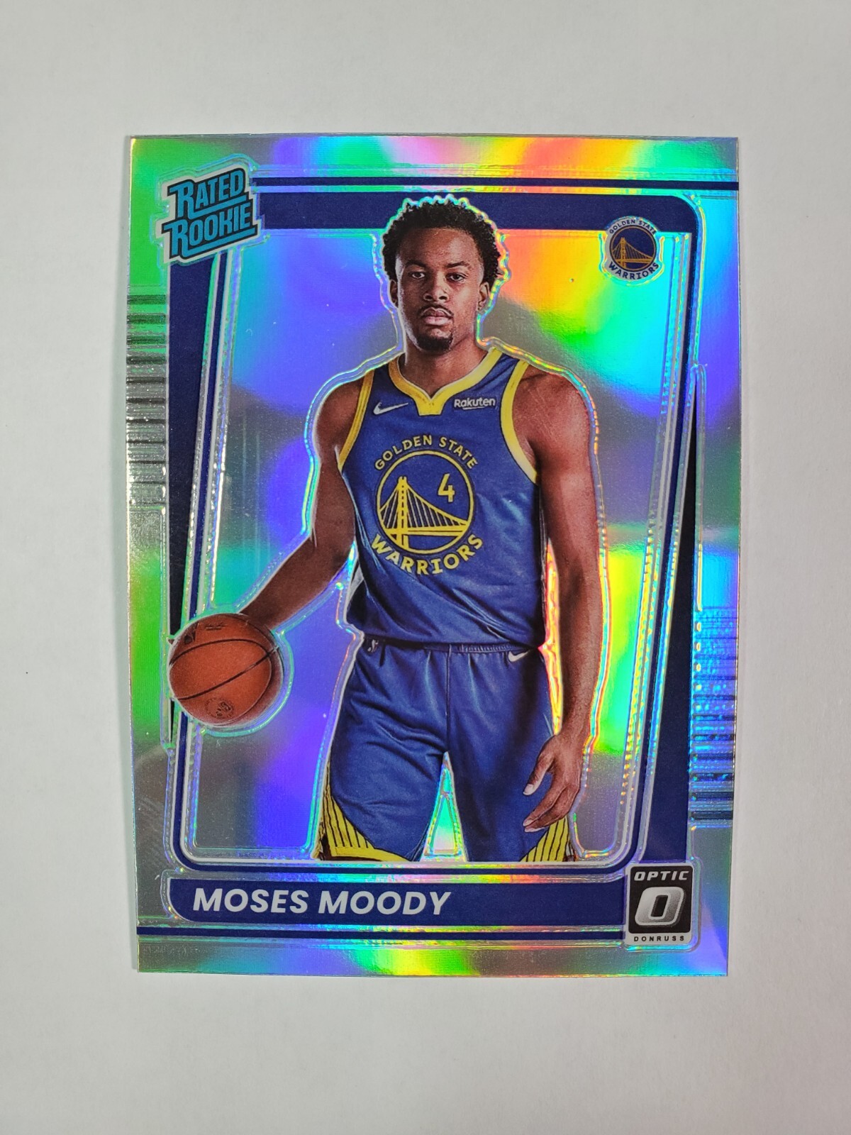 2021-22 Donruss Optic Moses Moody Silver Holo Prizm Rated Rookie RC #184