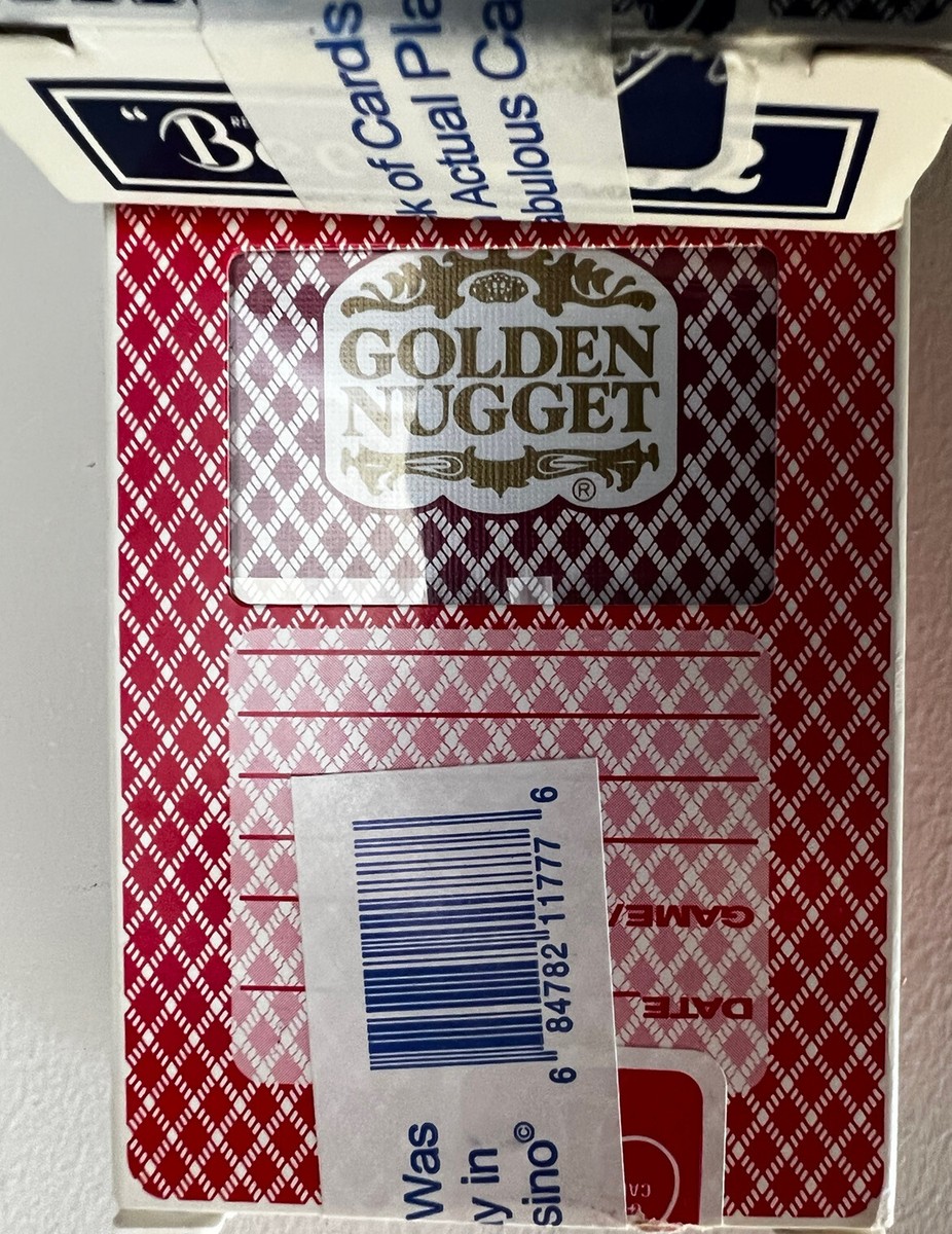 Vintage GOLDEN NUGGET Las Vegas Playing Cards. 1 Red & 1 Blue Deck