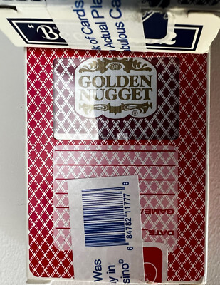 Vintage GOLDEN NUGGET Las Vegas Playing Cards. 1 Red & 1 Blue Deck