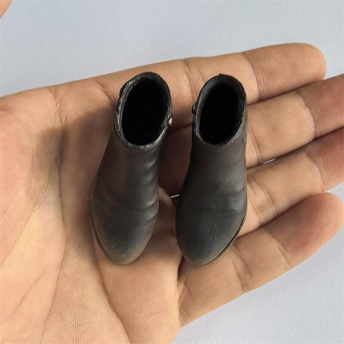 Botas Cortas Negras de Combate Retro Masculino 1/6 Para 12 ''Figura de Acción Cuerpo Muñeca Juguete - Imagen 3 de 4