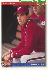 019 ANDY ASHBY SR PHILADELPHIA PHILLIES BASEBALL CARD UPPER DECK 1992