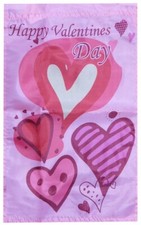 12X18 Happy Valentines Day III 12"x18" 100D Poly Nylon Car Boat Flag Sleeve