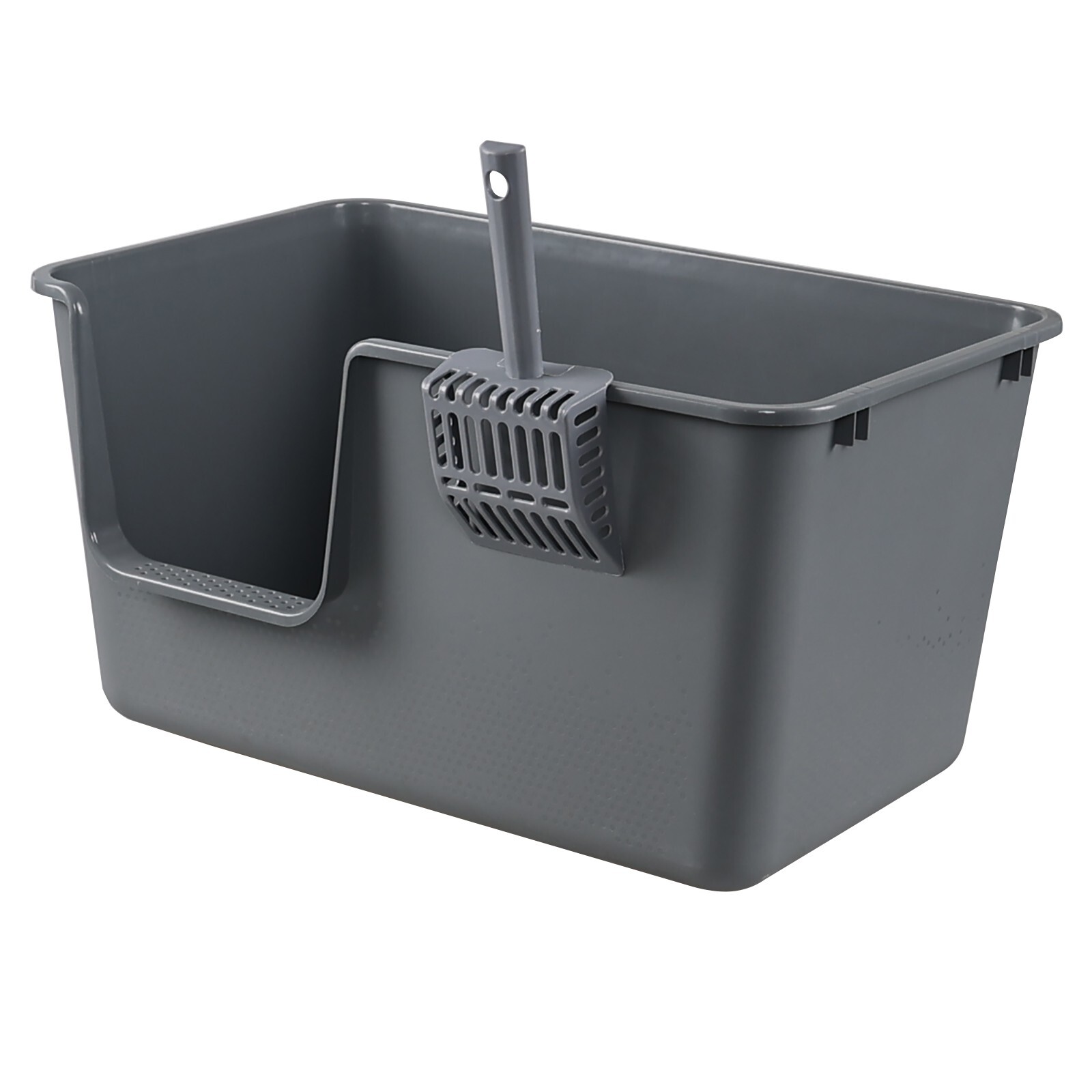 Idotry 2-Pack Extra Large Cat Litter Box with High Sides & Scoop, 12.72" Heigh