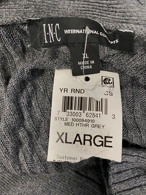 $89 Inc International Concepts Women's Gray Ribbed Duster Cardigan