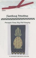 HeartSong Primitives Wool Applique Pineapple Penny Rug Folk Art