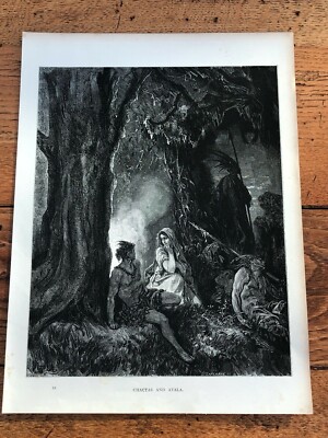 the chacta & atala - dore gallery print from the 1870s