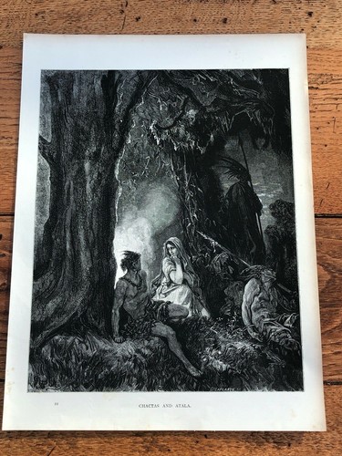 the chacta & atala - dore gallery print from the 1870s