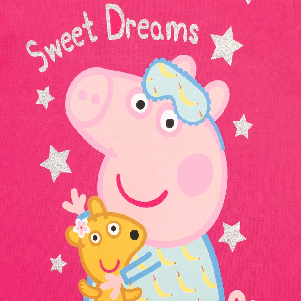 Peppa Pig Pyjamas 18 24 Months 2 3 4 5 6 7 Years PJs Long Sleeve Moons Stars - image 3 of 4