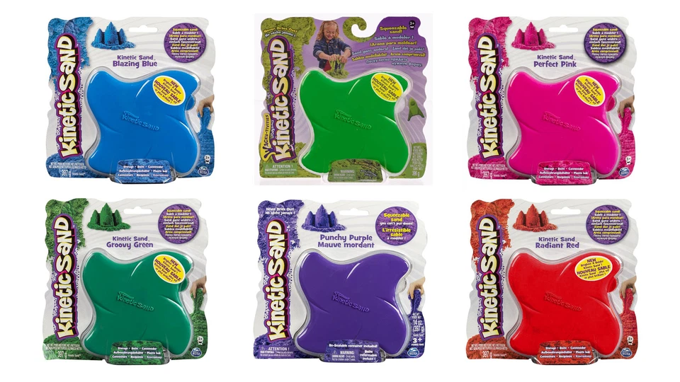 Spin Master Kinetic Sand verschiedene Farben kinetisch rot grün lila pink blau