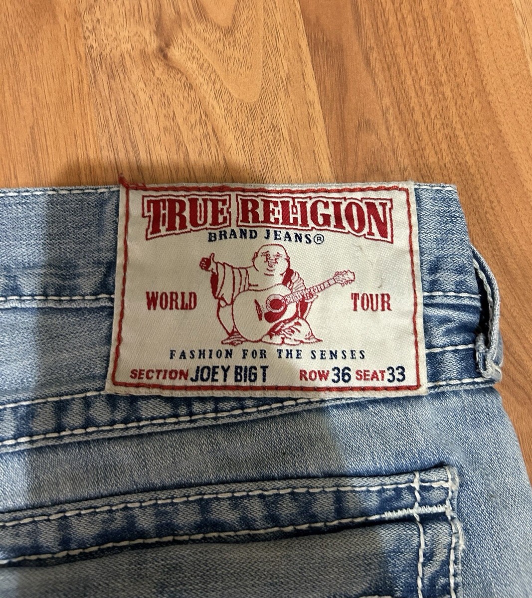 True Religion World Tour Rainbow Joey Denim Jeans Men's 36”x