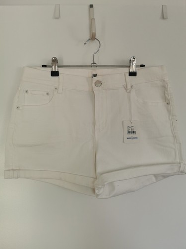 JUST JEANS - white Denim mini shorts 