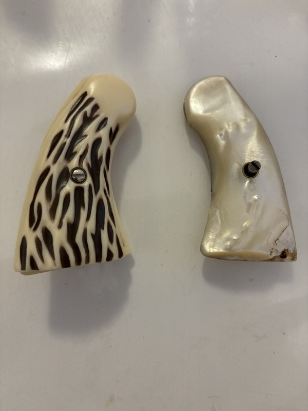 Colt Ivory grips and Colt Replica or BB gun grips Real Ivory grips  was Brooken