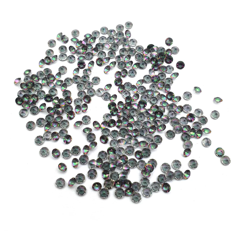 Mystic Quartz Round Cut Loose Multi Color Gemstone Lot 315 Pcs 3 mm 30 Ct - Image 2 of 3