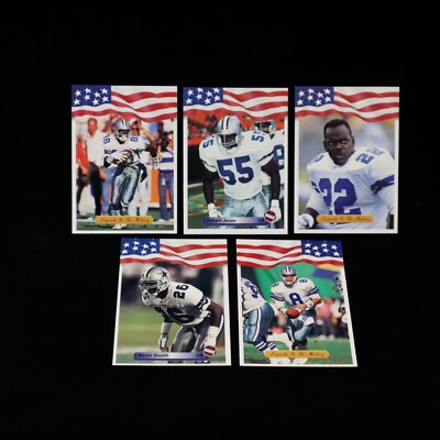 1992 Dallas Cowboys Set of (5) E. Smith Aikman Irvin Jones K. Smith  AW Sports