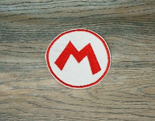 Super Mario Patch Iron-On Nintendo Letter Game "M" Applique Embroidered Patch - Picture 2 of 4
