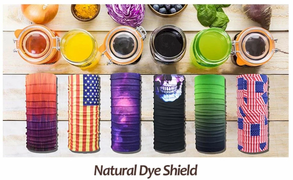 Paquete de 2 mascarillas faciales calavera bandera americana cuello polaina bandana diadema pasamontañas UV  Foto 2 de 4