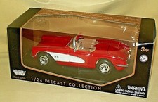Chevy Corvette 1959 Motor Max Die Cast Replica Chevrolet Convertible Red White