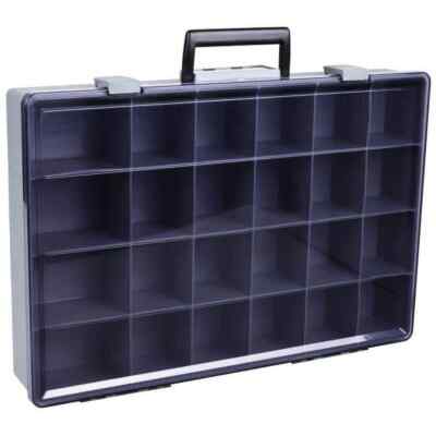 Flambeau 1024-2 Storage Box, 24 Compartments, 18-1/2''W x 3''H x 13''D