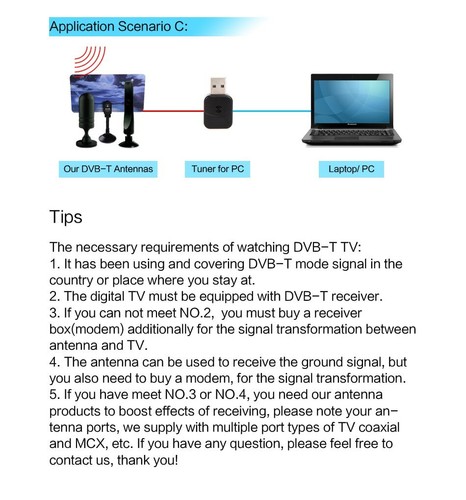 ANTENNA TV portatile 5Dbi DIGITALE TERRESTRE DVB-T2 potente HD mini cavo 1,5m - Foto 8 di 12