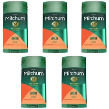 (5 Pack) NEW Mitchum Power Gel Anti-Perspirant Deodorant Sport 2.25 Ounces