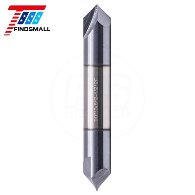Double End 3/8'' 2 Flute 90 Degree Solid Carbide Chamfer Mill - AlTiN Coated