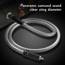 1x 75 Ohm HiFi RCA Cable OCC High-Resolution Audio Coaxial Interconnect Cord