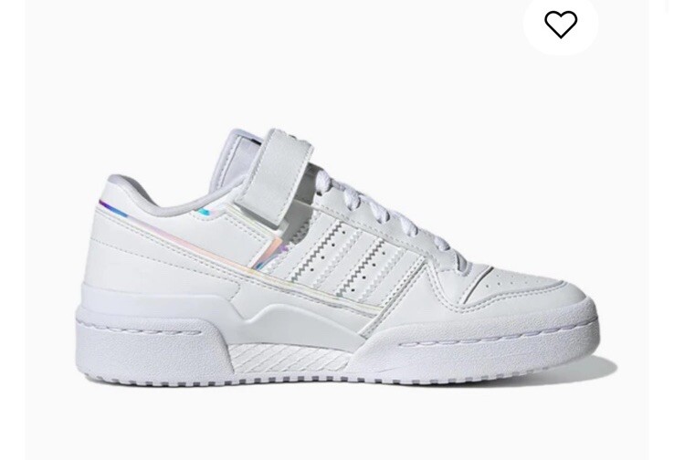 adidas Forum Low J Shoes Iridescent White GY9249 Big Kids