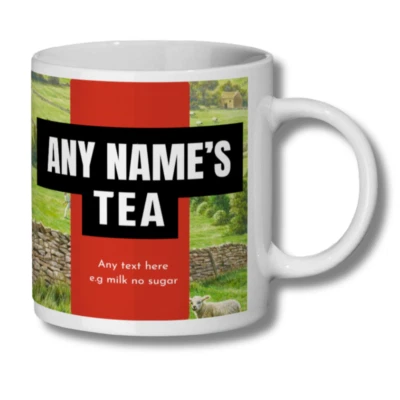 Yorkshire Tea Mug Personalised Name Gift Funny Cup Birthday Mothers Fathers Day