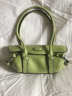 Tod s Small Lime Green Leather Handbag - READ DESCRIPTION!