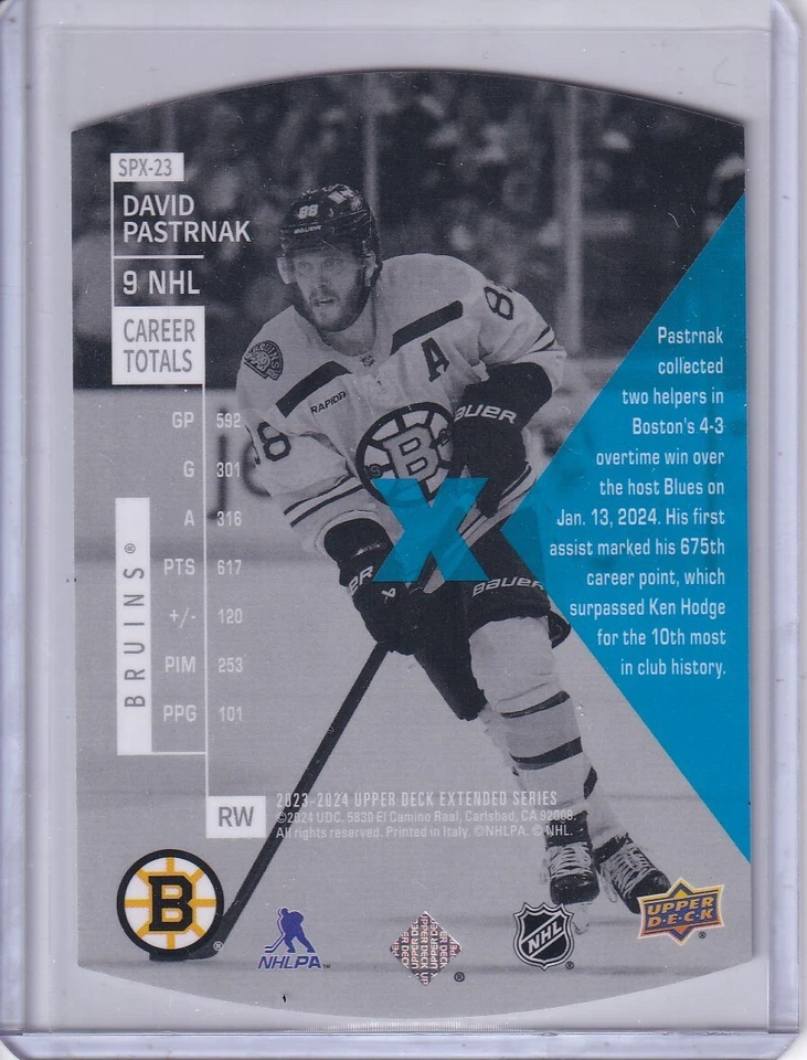 David Pastrnak, Boston Bruins 2023-24 Extended Series Holoview #SPX-23 - Image 2 of 2