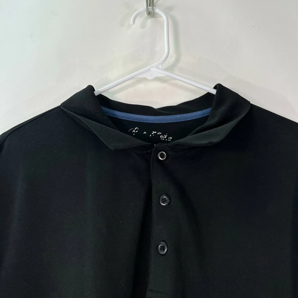 Paradise Collection Mens Short Sleeve Collared Black Golf Polo T Shirt Size XXL - Image 3 of 4