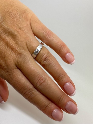 18CT WHITE GOLD HALF ETERNITY WEDDING BAND 0.24CT DIAMONDS RING GG450 - Picture 18 of 23