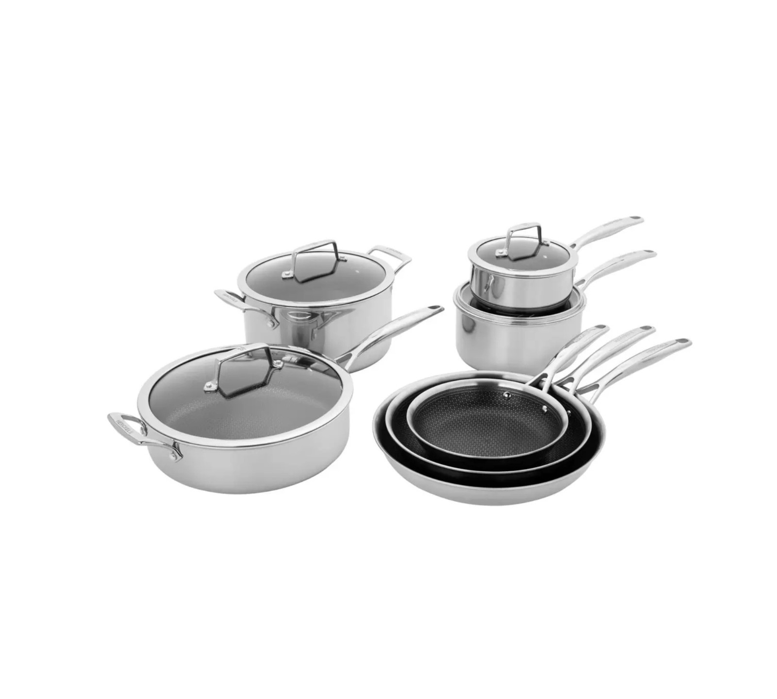 HENCKELS Paradigm Tri-Ply Stainless Steel 11 Piece Non-Stick Cookware Set