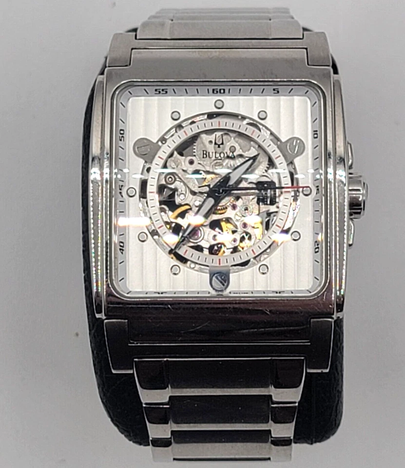 Bulova 21 Automatic Men's Stainless Steel Skeleton Watch C877602 - Image 4 of 4