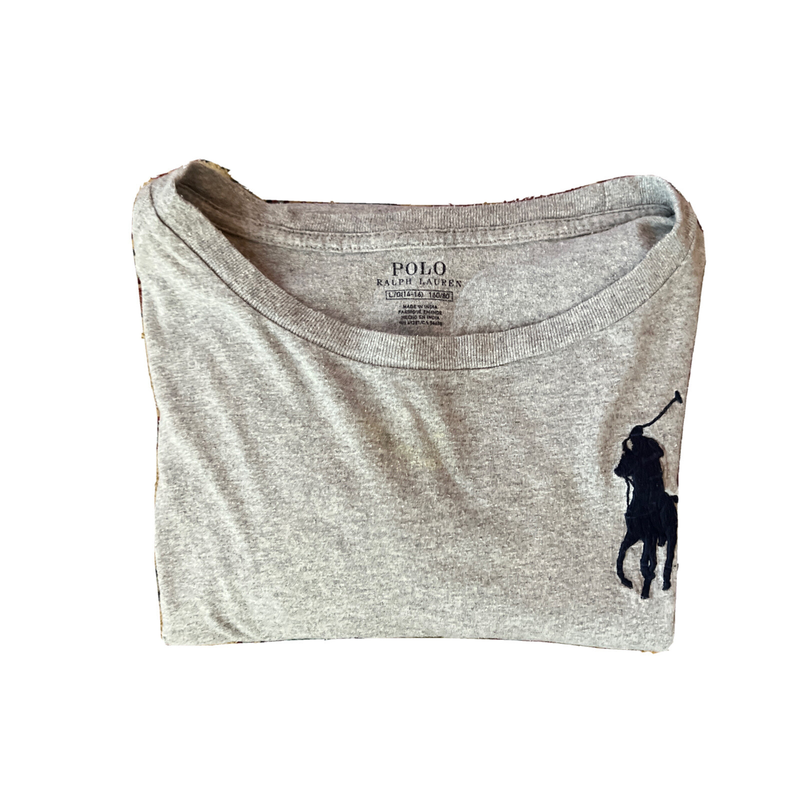 T shirt pony grande ragazzo Ralph Lauren manica intera taglia 14 16