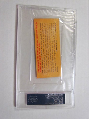 Biglietto Studio CBS Jack Parr Show 1955 Certificato PSA Incapsulato - Foto 3 di 3