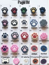 Paws themed unbranded shoe charms, ready to ship, US seller