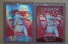 Mike Trout 2018 Panini Crusade Refractor-Prizm /199 & /299 LOT