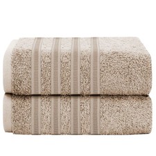 Image of Ritz Jumbo Bath Sheet Egyptian Cotton 600GSM Soft Absorbent Pack of 2