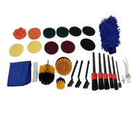 26PCS Car Cleaning Kit Auto Interior Exterior Detailing Brush Pro Cleaning Kit