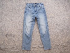 Hollister Ultra High Rise Mom Jeans 6/7 Blue Light Wash Stretch Denim