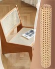 24 X 119 Inch Cane Webbing, Natural Rattan Cane Webbing Roll Open Mesh Woven Can