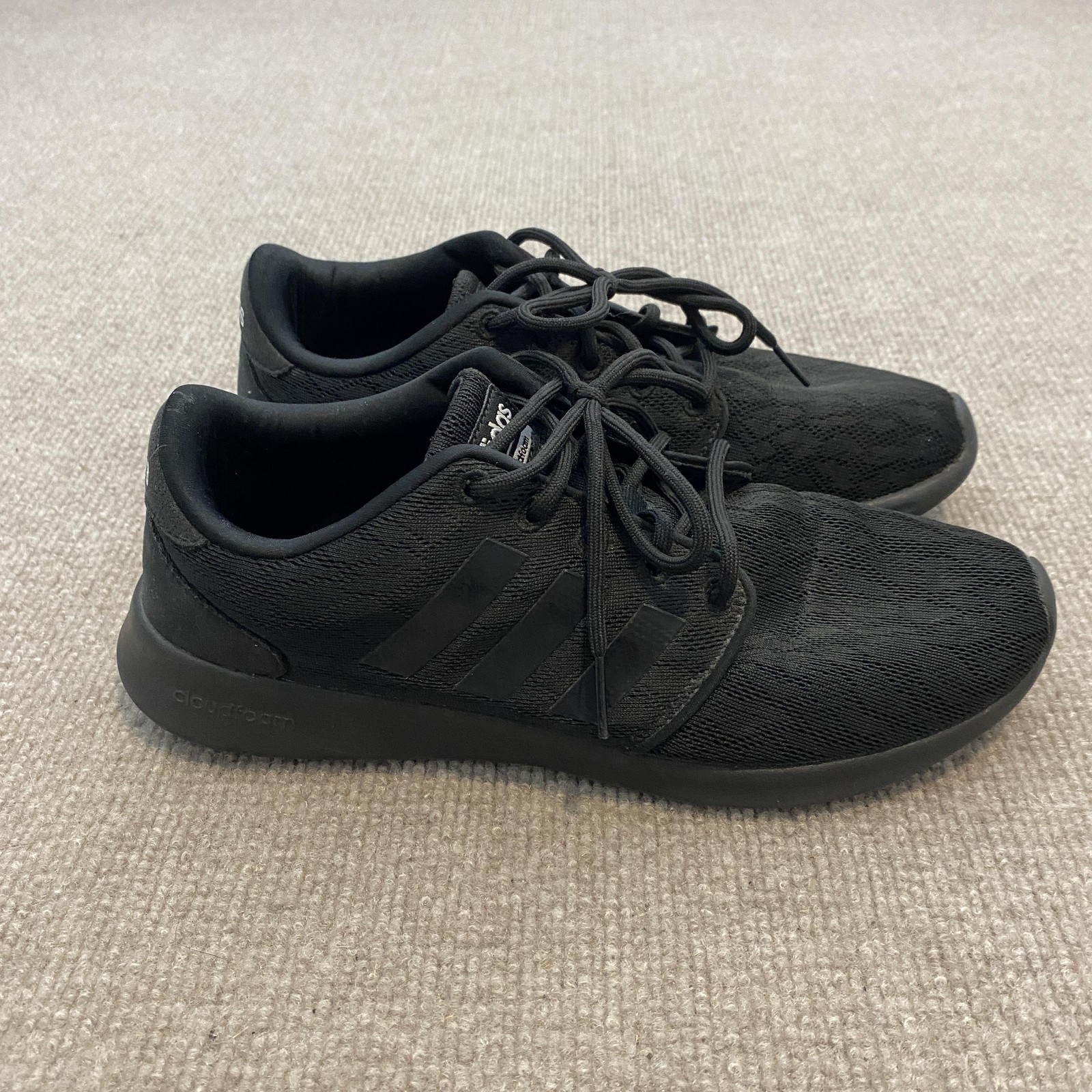 Adidas Cloudfoam Shoes Womens Size 7.5 Black Mesh Cushioned B28139 Sneakers