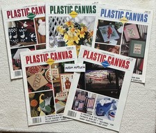 Lot of 5 Plastic Canvas Corner Magazines 1992 Designs Needle Leisure Arts