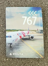 Delta Air Lines Pilot Trading Card #76 Breast Cancer Awareness 767-400