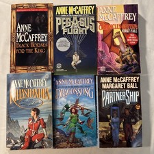 Lot of 6 Anne McCaffrey Books Pegasus Dragon Song Chronicles Pern Black Horses