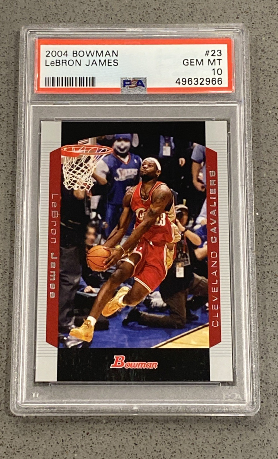 PSA 10 2004 Bowman LeBron James 2nd Year #23 GEM MINT INVESTMENT card!!