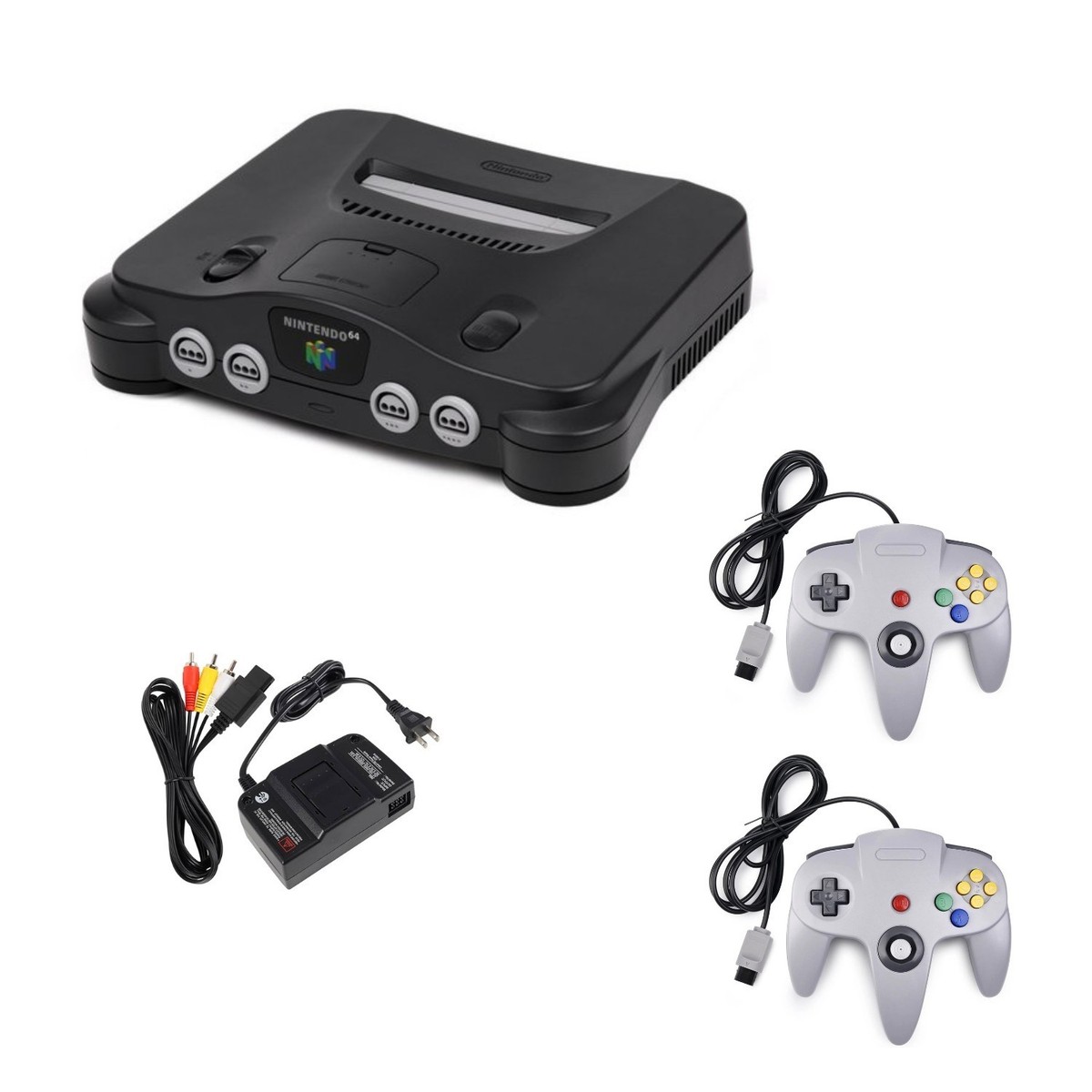 Nintendo 64 Console Refurbed w/ Controllers + Cords + Warranty
